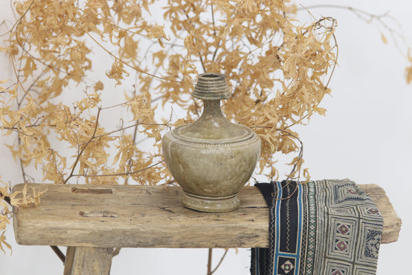 Antique East Asian Hand-carved Pot
