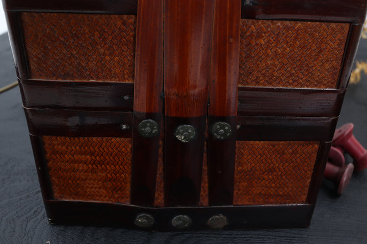 Antique Asian Dark Handled Container