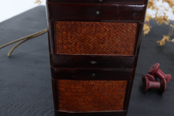 Antique Asian Dark Handled Container