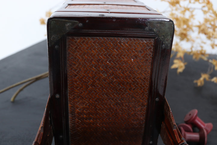 Antique Asian Dark Handled Container