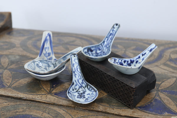 Antique Asian Ceramic Spoons