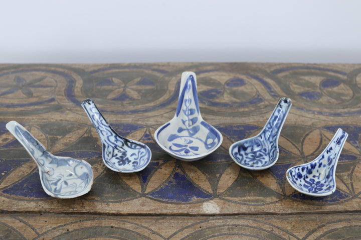 Antique Asian Ceramic Spoons