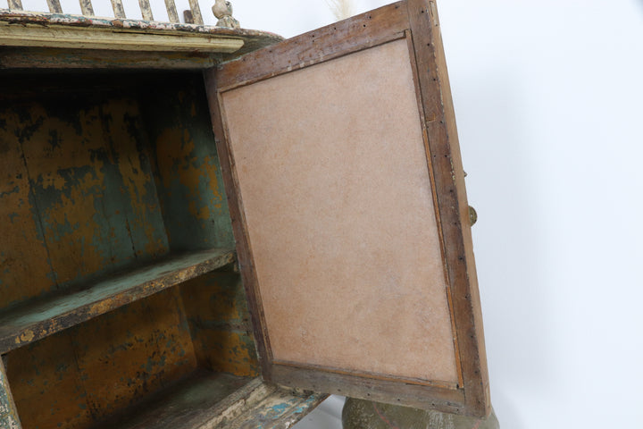 Antique Multicoloured Handmade Oriental Cabinet
