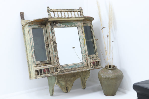 Antique Multicoloured Handmade Oriental Cabinet