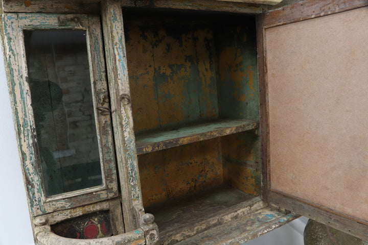 Antique Multicoloured Handmade Oriental Cabinet