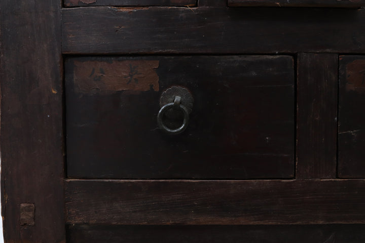 Vintage Antique Oriental Wooden Medicine Cupboard