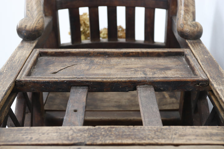 Vintage Oriental Southern Red Elm Hand Crafted Children's Seat