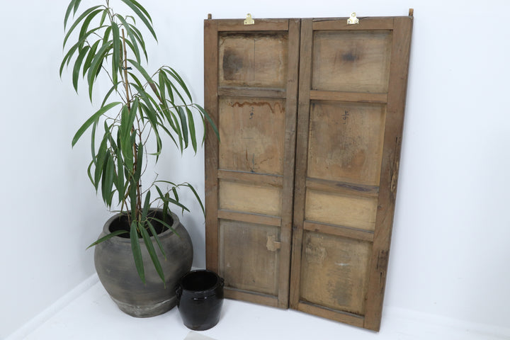 Vintage Handmade Oriental Cupboard Doors