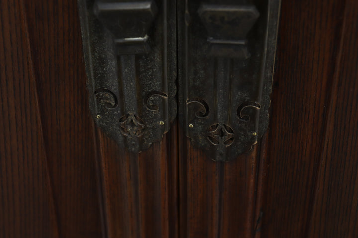 Vintage Wooden Oriental Cupboard Doors