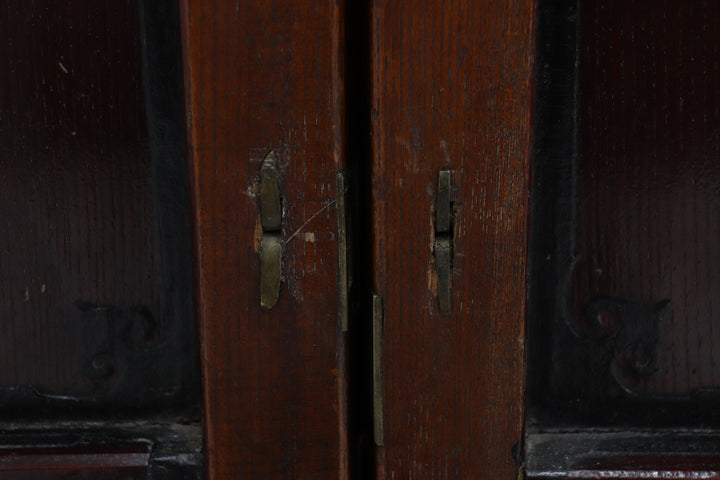 Vintage Wooden Oriental Cupboard Doors