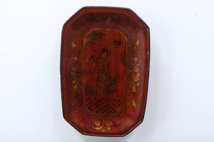 Antique Asian Red Lacquered Platters 