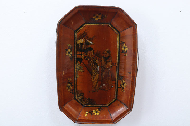 Antique Asian Red Lacquered Platters 