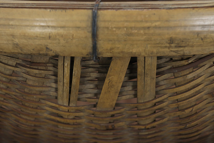 Antique Bamboo Oriental Basket