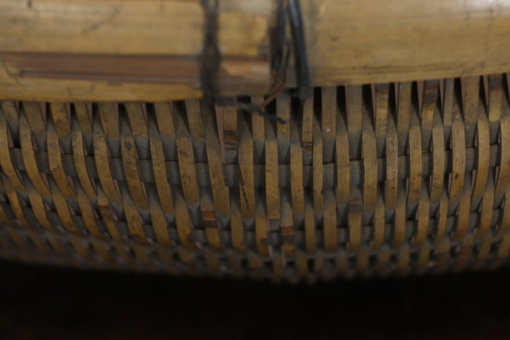 Antique Bamboo Oriental Basket