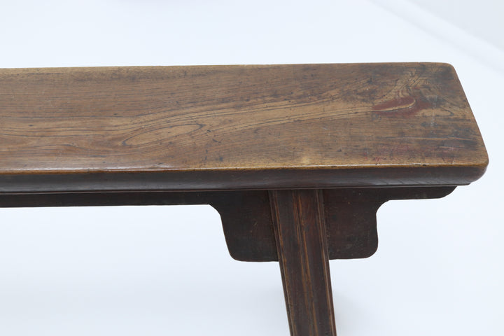 Vintage 19th century chinese carved wooden bench 