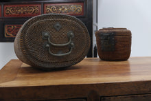 Load image into Gallery viewer, Vintage handmade willow teapot basket 