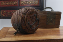Load image into Gallery viewer, Vintage handmade willow teapot basket 