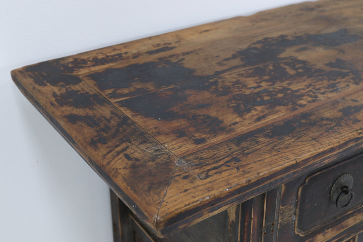 Antique chinese wine table elm