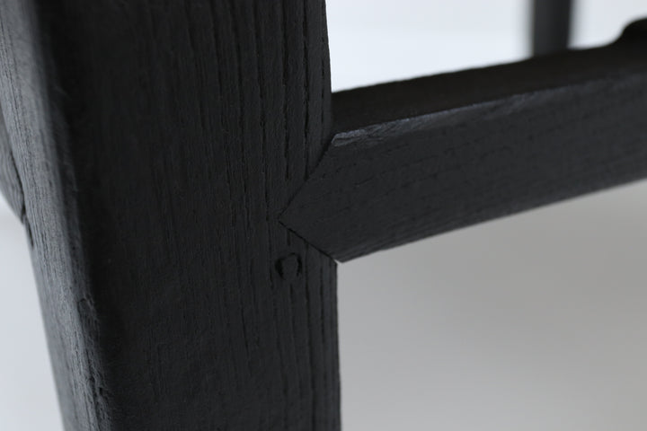 Antique Asian Black Wooden Table 
