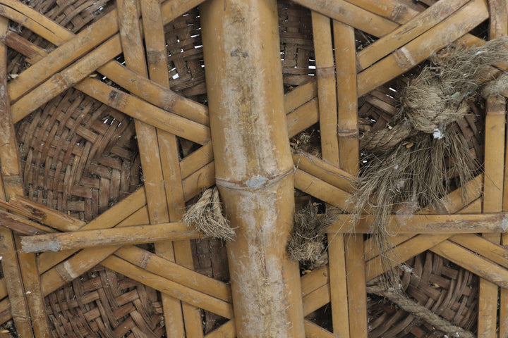 Vintage 1880’s asian handmade bamboo basket 
