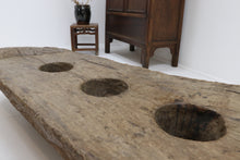 Load image into Gallery viewer, Vintage handmade wooden coffee table grinding table 