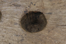 Load image into Gallery viewer, Vintage handmade wooden coffee table grinding table 