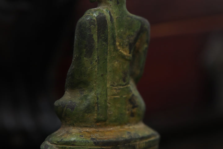 Vintage metal Asian Thai Sukhothai buddha statue 