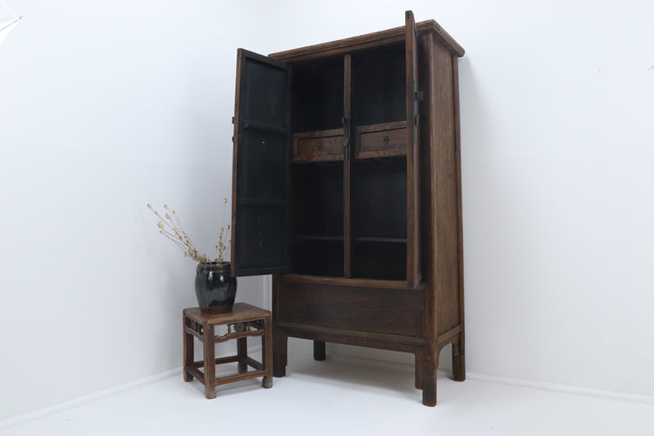 Vintage wooden chinese wedding cabinet from shandong