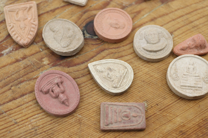 Antique Ceramic Buddhist Amulets Tokens