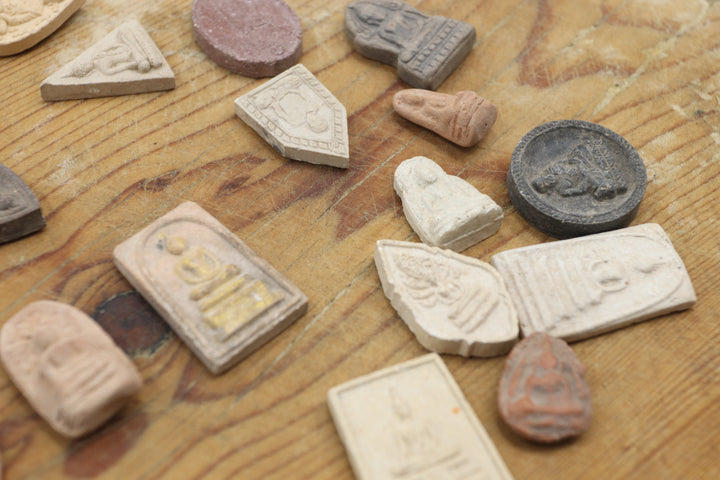 Antique Ceramic Buddhist Amulets Tokens