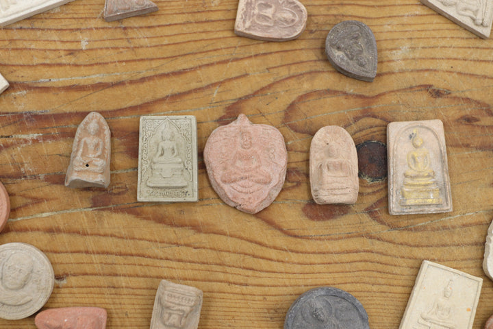 Antique Ceramic Buddhist Amulets Tokens
