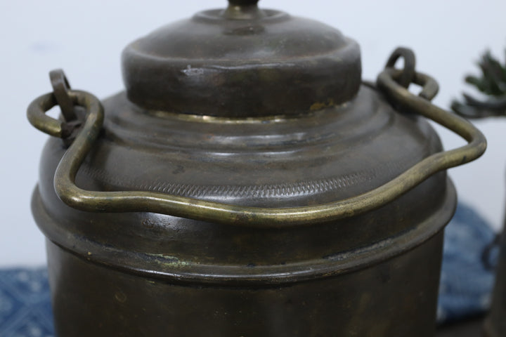 Vintage Oriental Metal Storage Tin
