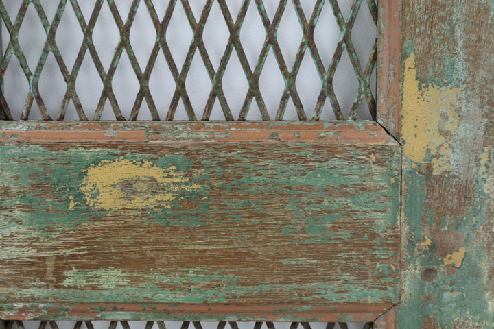 Vintage handmade 19th century indian doors in textured paintwork 
