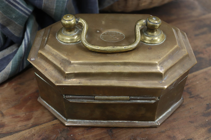 1880s handmade indian brass spice box