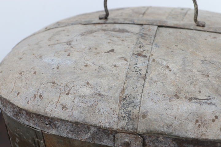 Vintage Oriental Small Metal Container