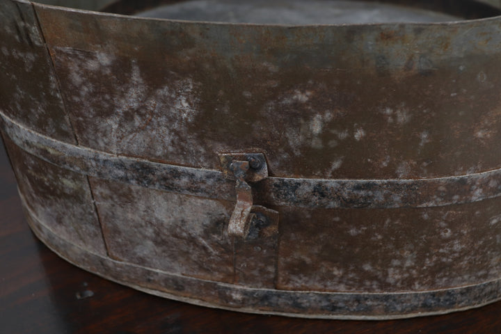 Vintage Oriental Small Metal Container