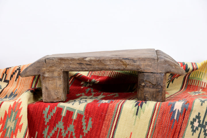 Vintage hand carved wooden table from nagaland 