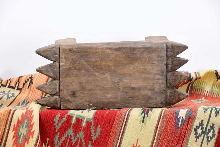 Vintage hand carved wooden table from nagaland 