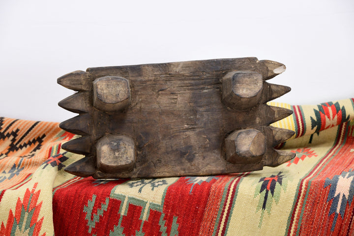 Vintage hand carved wooden table from nagaland 