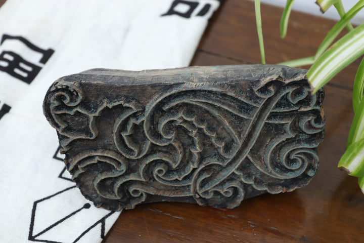 Vintage Oriental Wooden Printing Block 