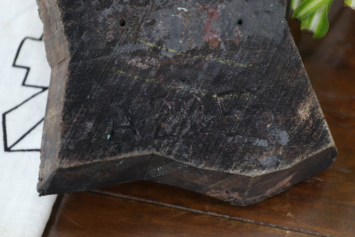Vintage Oriental Wooden Printing Block