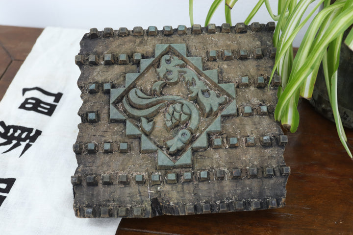 Vintage Oriental Wooden Printing Block