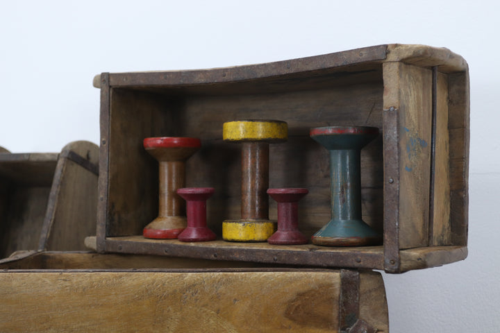 Vintage handmade wooden teak brick mould decor  