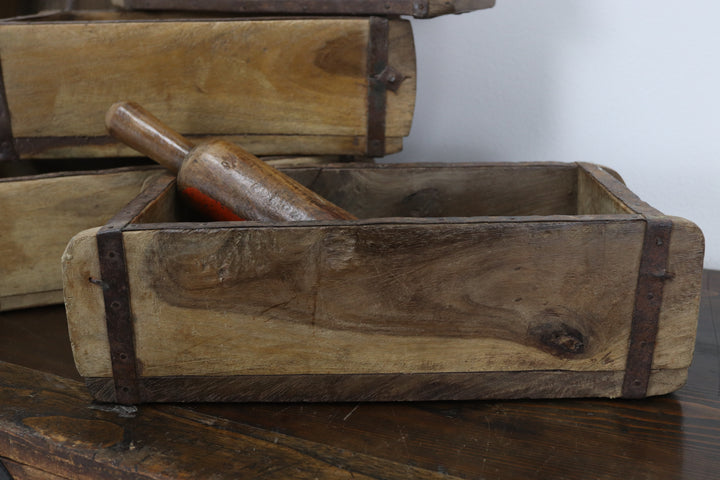 Vintage handmade wooden teak brick mould decor  