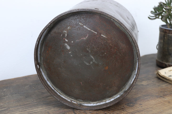 Vintage Oriental Metal Storage Tin