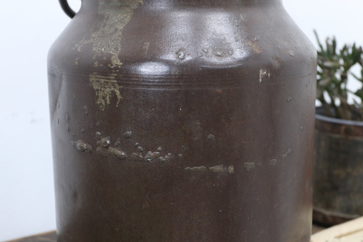 Vintage Oriental Metal Storage Tin