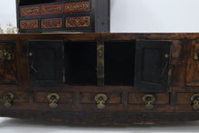 Load image into Gallery viewer, Vintage wooden handmade asian low storage cabinet