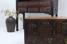 Load image into Gallery viewer, Vintage wooden handmade asian low storage cabinet