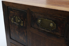 Load image into Gallery viewer, Vintage wooden handmade asian low storage cabinet