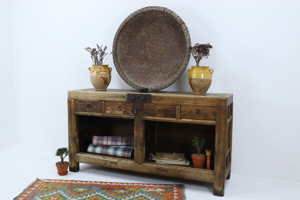 Antique Asian Wooden Large Cabinet